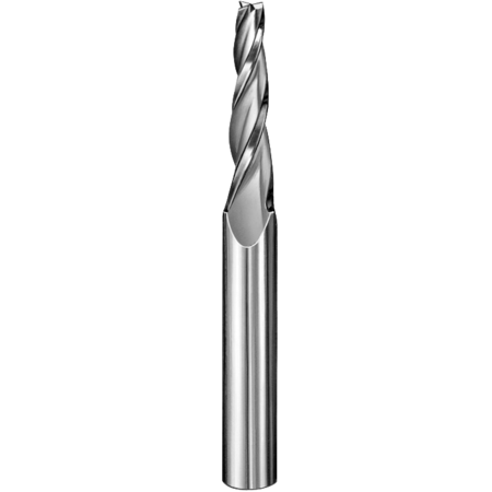COBRA CARBIDE Endmill, Taper Endmill Ball Uncoated, 3/16, Number of Flutes: 3 60186